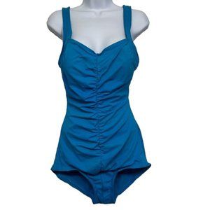 Women's Vintage Maxine of Hollywood Teal Turquoise Swimsuit Size 14T GUC #1367